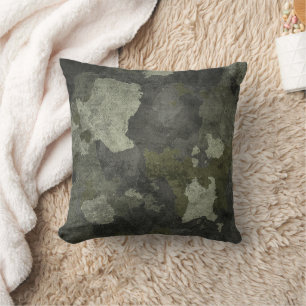 Almofada Travesseiro decorativo escuro da camuflagem do