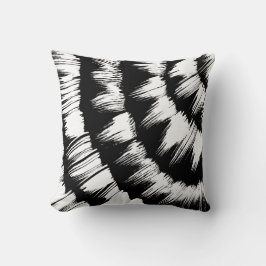 Almofada Travesseiro decorativo esfregado preto e branco