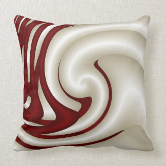 Almofada Travesseiro decorativo Espiral Vermelho e Branco