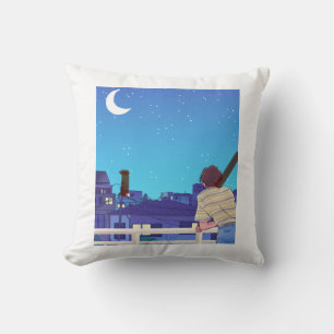 Almofada Travesseiro decorativo estético de céu noturno de 