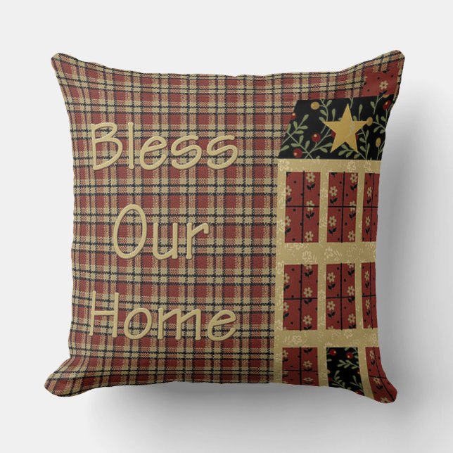 Almofada travesseiro decorativo "Estilo Primitivo" (Frente)