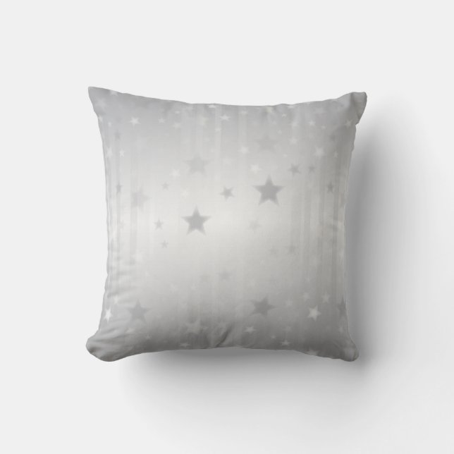 Almofada Travesseiro decorativo estrelas prateadas (Frente)