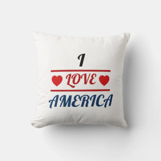 Almofada Travesseiro Decorativo - Eu Amo a América