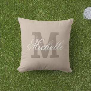 Almofada Travesseiro decorativo exterior bege do taupe