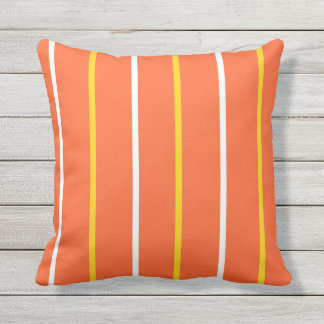 Almofada Travesseiro decorativo externo fino laranja e amar