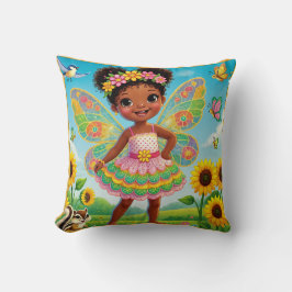 ALMOFADA TRAVESSEIRO DECORATIVO - "FAIRY FELIZ COM FILHORES