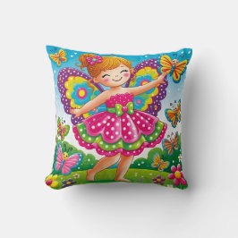 Almofada TRAVESSEIRO DECORATIVO - "FAIRY SMILING with BUTTE