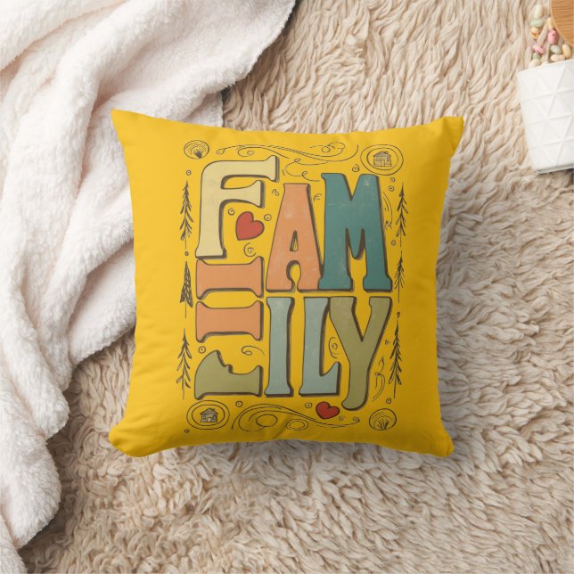 Almofada Travesseiro decorativo familiar - Presente corajos (Cobertor)