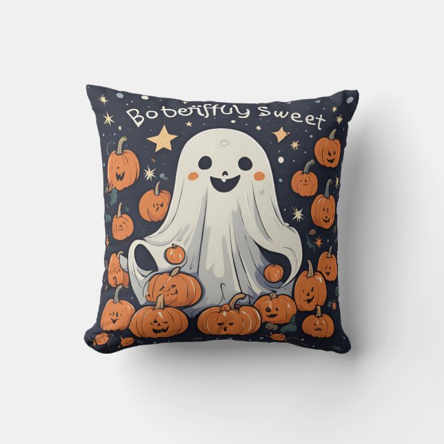 Almofada Travesseiro decorativo Fantasma e Pumpkin, Boo-Inc (Frente)