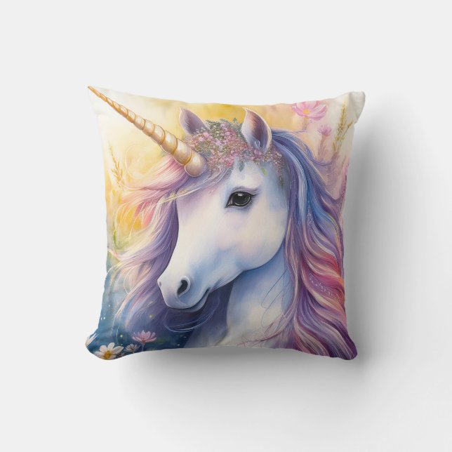 Almofada Travesseiro decorativo Fantasy Unicorn (Frente)