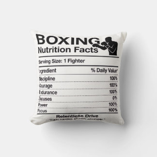 Almofada Travesseiro Decorativo Fatos de Nutrição no Boxe P