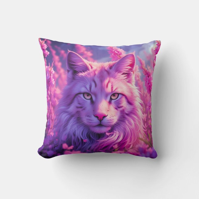 Almofada Travesseiro decorativo Felino Fancioso | Casa e pr (Frente)