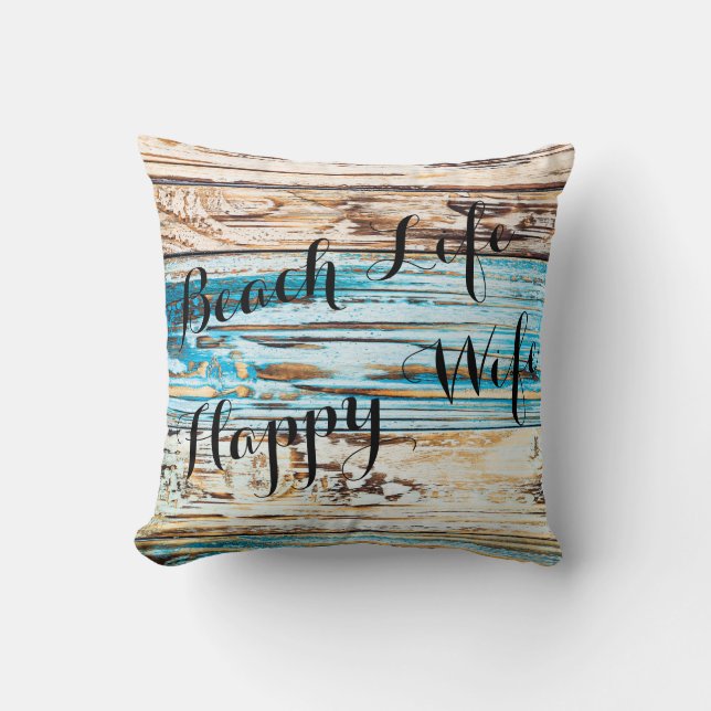 Almofada Travesseiro decorativo feliz da prancha da boa (Frente)