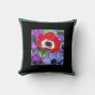 ALMOFADA TRAVESSEIRO DECORATIVO FELIZ SEMENTE VERMELHA POPY