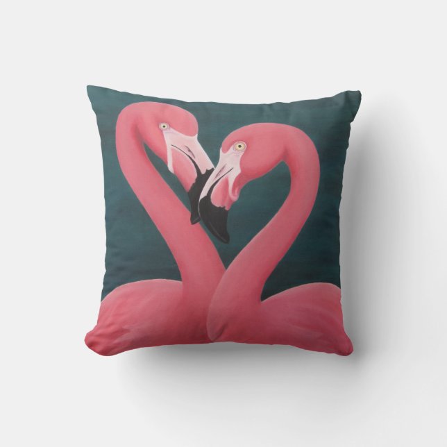 Almofada Travesseiro decorativo Flamingos (Frente)
