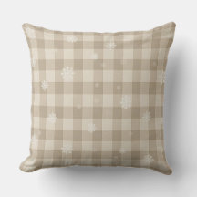 Travesseiro Decorativo Flanelado com Xadrez Ginga 