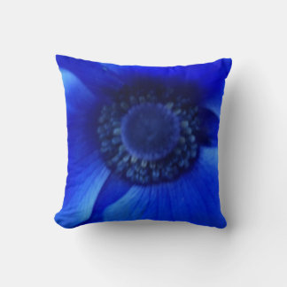 Almofada Travesseiro decorativo Flor Azul 20" x 20"
