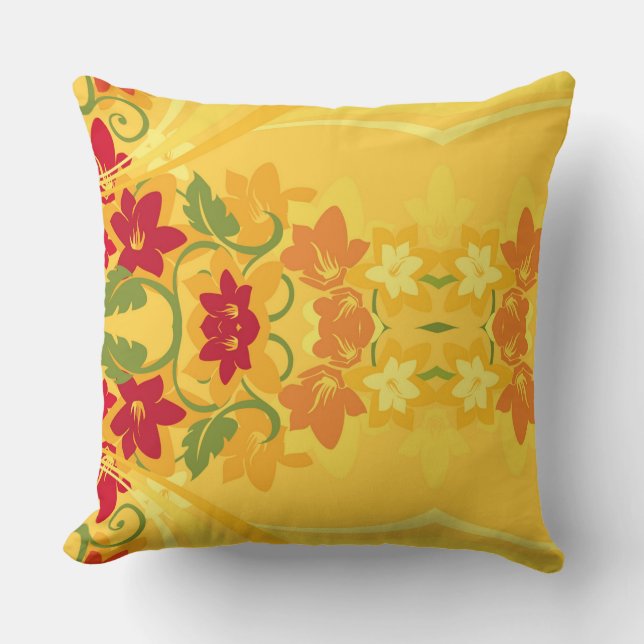 Almofada Travesseiro decorativo Floral Amarelo Sunny Summer (Frente)