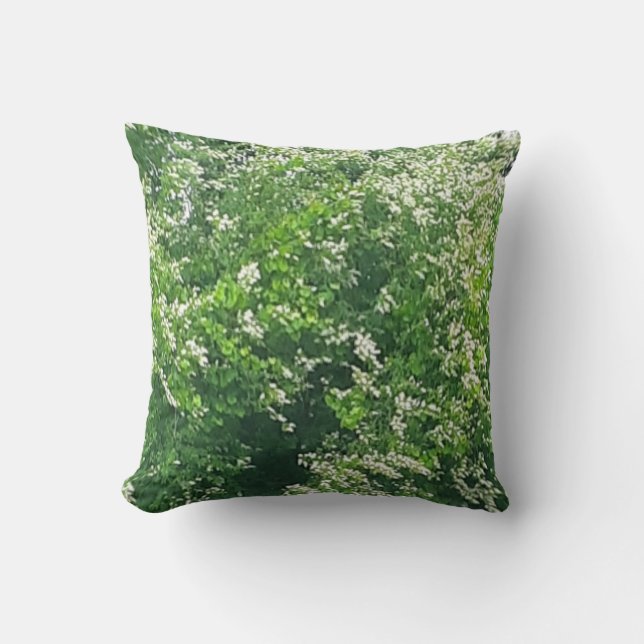 Almofada Travesseiro decorativo Floral Branco (Frente)