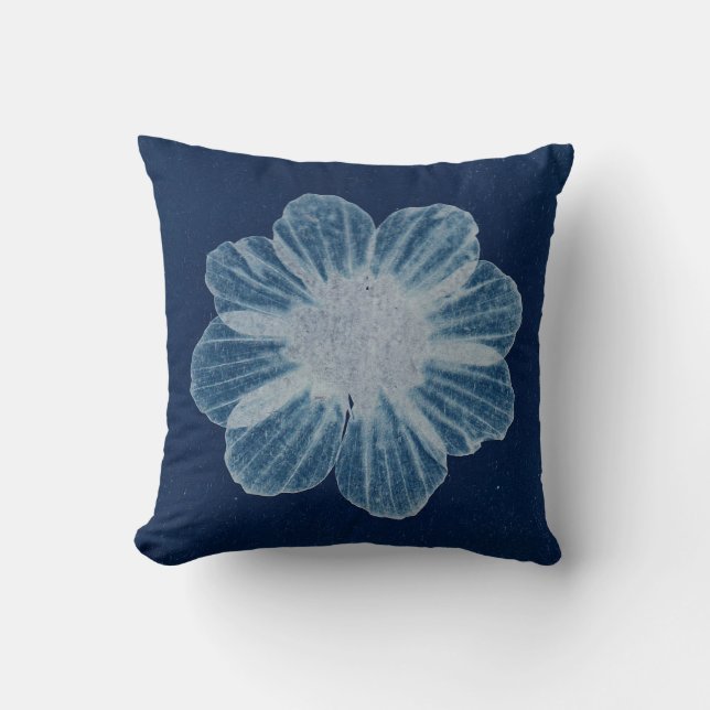 Almofada Travesseiro decorativo Floral Branco marinho (Frente)