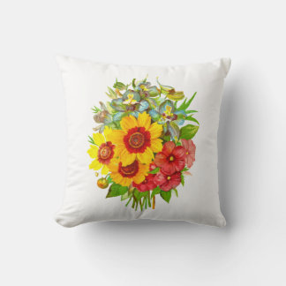 Almofada Travesseiro decorativo Floral Buquê