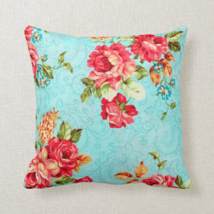 Almofada Travesseiro decorativo floral da rosa vermelha da