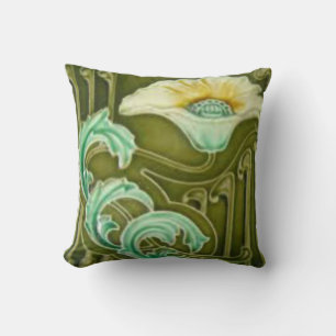 Almofada Travesseiro decorativo floral do art deco