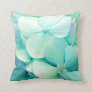 Almofada Travesseiro decorativo floral do Hydrangea verde