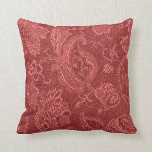 Almofada Travesseiro decorativo floral do vermelho da