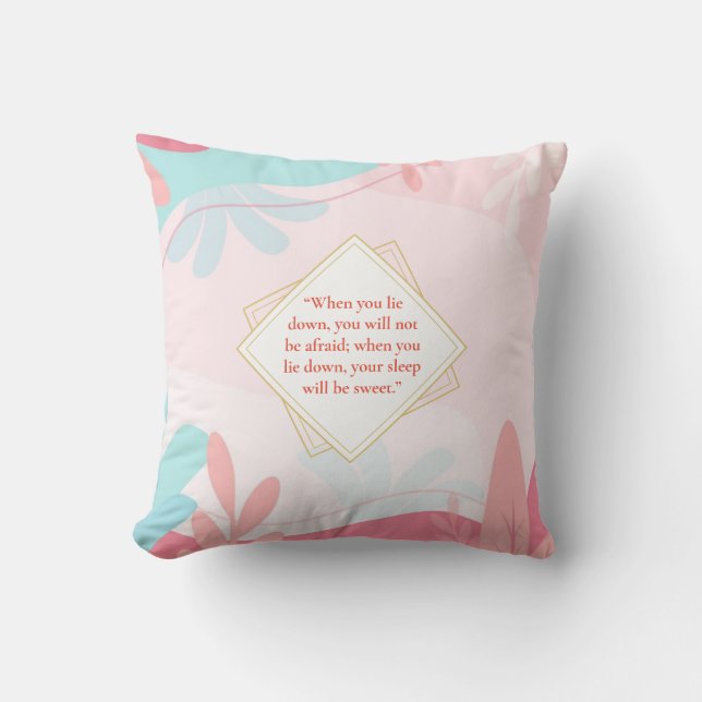 Almofada Travesseiro decorativo Floral Doce - Provérbios 3: (Frente)