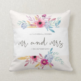 Almofada Travesseiro decorativo floral elegante do Sr. & da