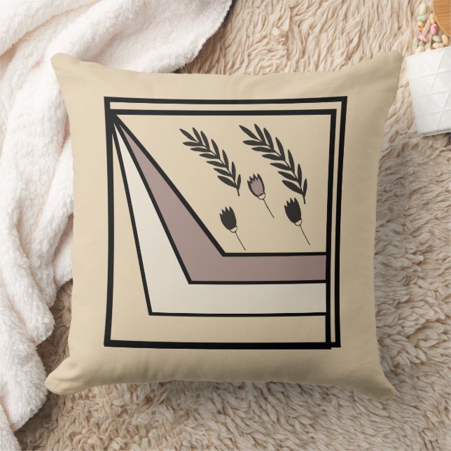 Almofada Travesseiro decorativo Floral Geométrico Terras (Cobertor)