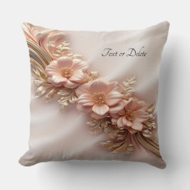 Almofada Travesseiro decorativo Floral Laranja Elegante