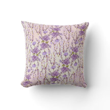 travesseiro decorativo floral lilac