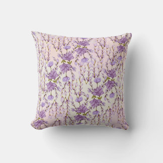 Almofada travesseiro decorativo floral lilac