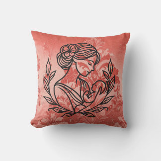 Almofada Travesseiro Decorativo – Floral Mãe e Filho