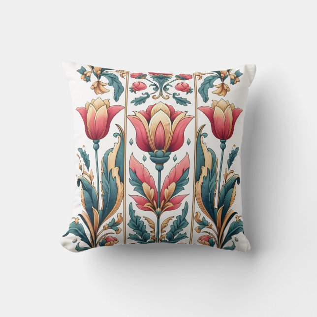 Almofada Travesseiro decorativo Floral Otomano Elegante (Frente)