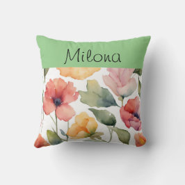 Almofada Travesseiro decorativo Floral Personalizado de Aqu