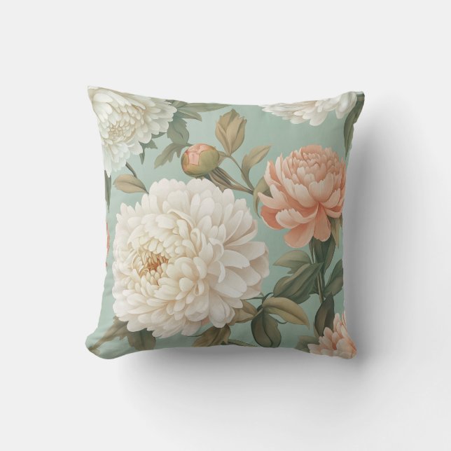 Almofada Travesseiro decorativo Floral Soft Peony (Frente)