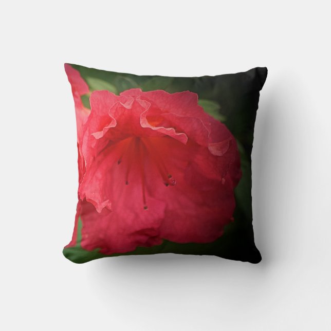 Almofada Travesseiro decorativo Floral Vermelho Elegante (Frente)