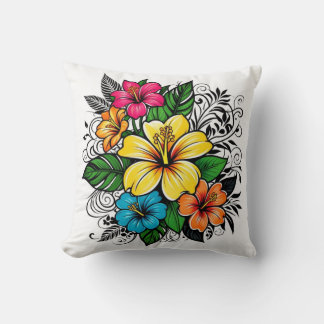 Almofada Travesseiro decorativo Floral Vibrant