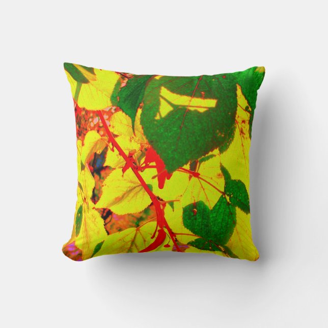 Almofada travesseiro decorativo "Folhas de outono brilhante (Frente)