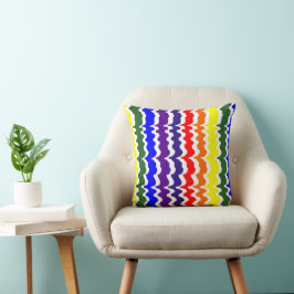 Almofada Travesseiro decorativo Funky Rainbow - Fundo Branc