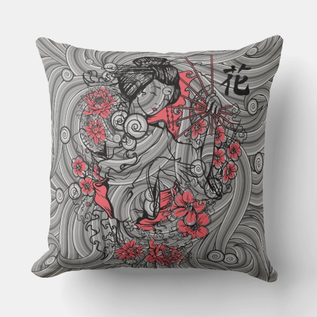Almofada Travesseiro decorativo Geisha (Frente)