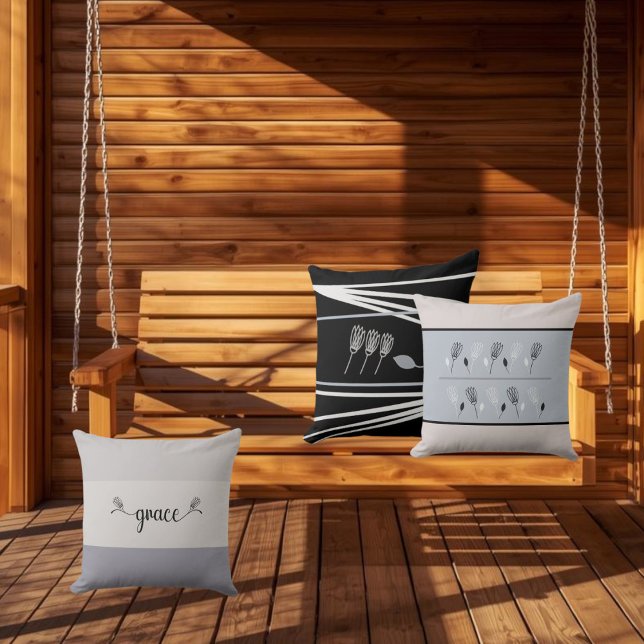 Almofada Travesseiro decorativo Geométrico de Padrão Floral (Criador carregado)