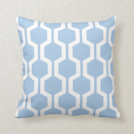 Almofada Travesseiro decorativo geométrico em Azul Placeado