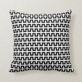 Almofada Travesseiro decorativo geométrico preto e branco