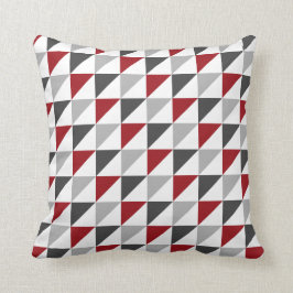 Almofada Travesseiro decorativo geométrico vermelho e