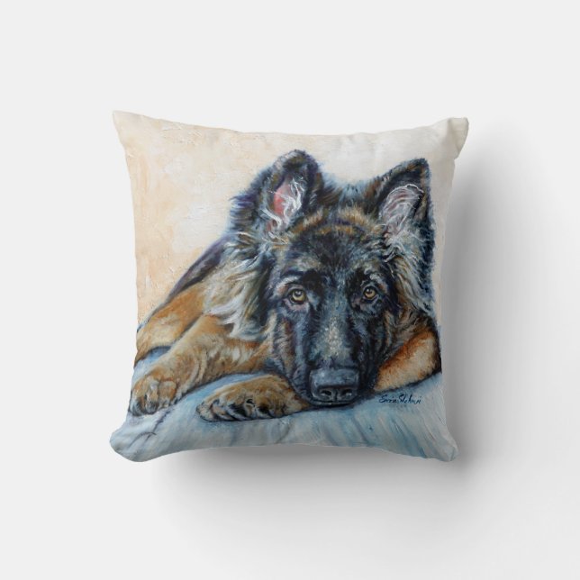 Almofada Travesseiro decorativo - German shepherd - Sequênc (Frente)