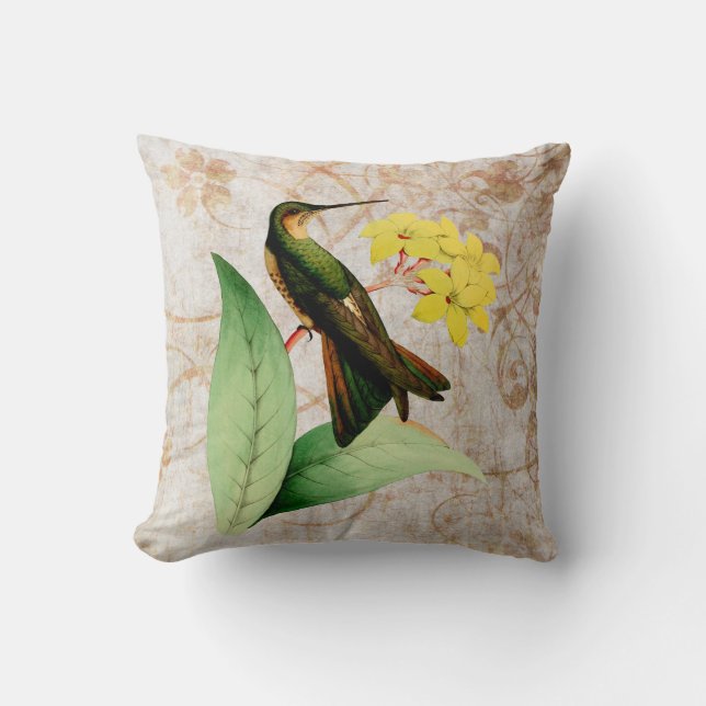 Almofada Travesseiro decorativo gigante do Hummingbird Vint (Frente)